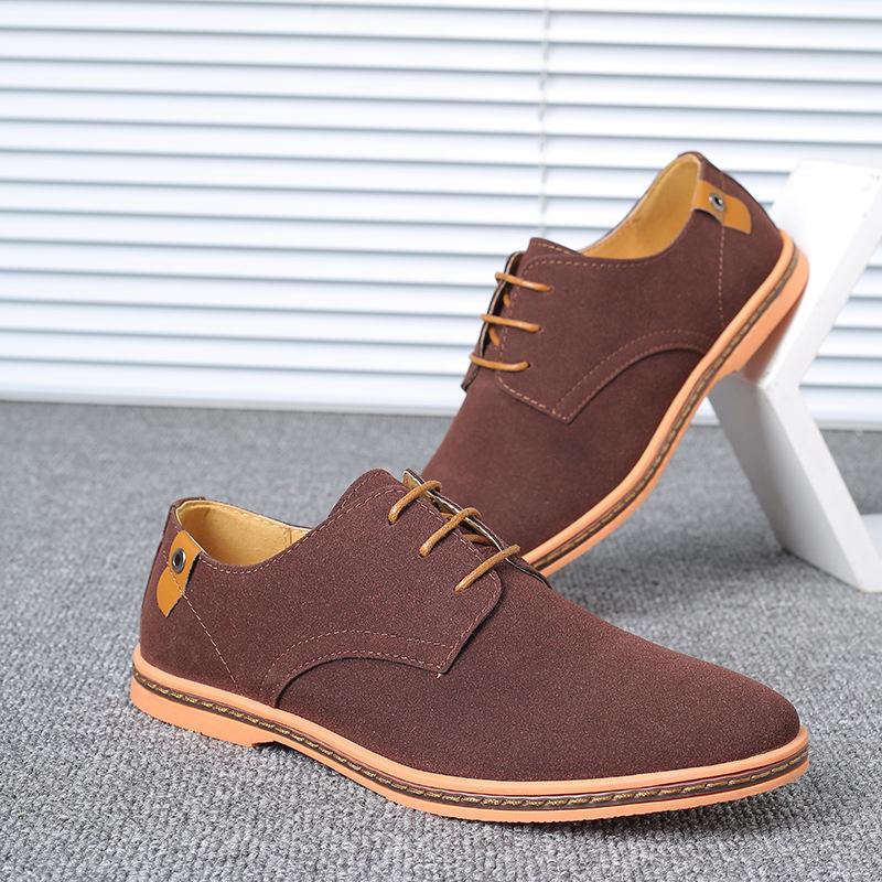 Fashion Spring Suede Leather Men Shoes Oxford Casual Shoes Classic Sneakers Comfortable Footwear Dress Shoes Large Size Flats685