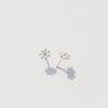 BONBEAU Soft color daisy pin earrings, silver 925 color flower daisy earrings