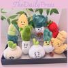 Cute And Soft Plush Vegetable Keychain Toys Including Garlic Onion Chili And Corn Characters
