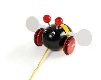 Игрушка-каталка BRIO Шмель 30165, для детей от 1 года. [Игрушка, Деревянная игрушка, Подарок (День рождения/Рождество)]