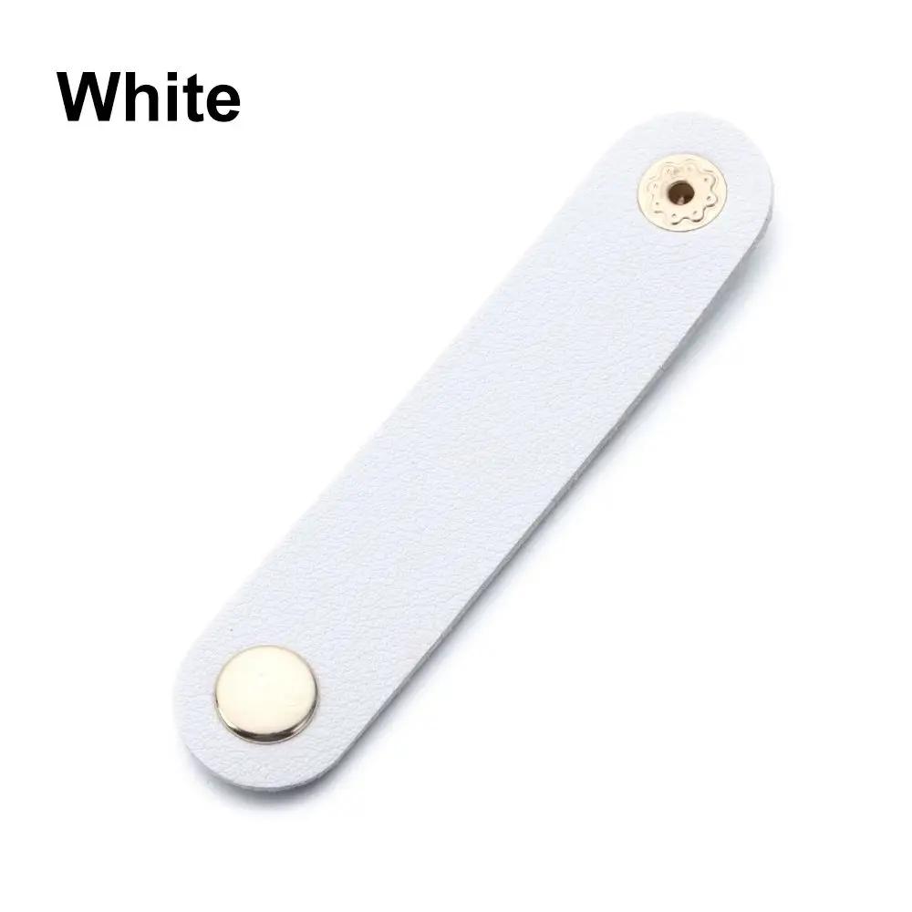 Cable Organizer Leather Wire Binding Data Cable Tie Management Bobbin Winder Marker Holder Tape Lead Straps Cord Holder
