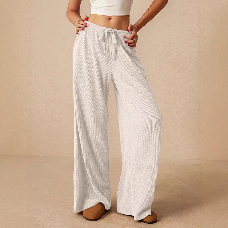 Женские удобные повседневные драпированные брюки-бандаж с высокой посадкой, однотонные, свободного кроя, с широкими штанинами