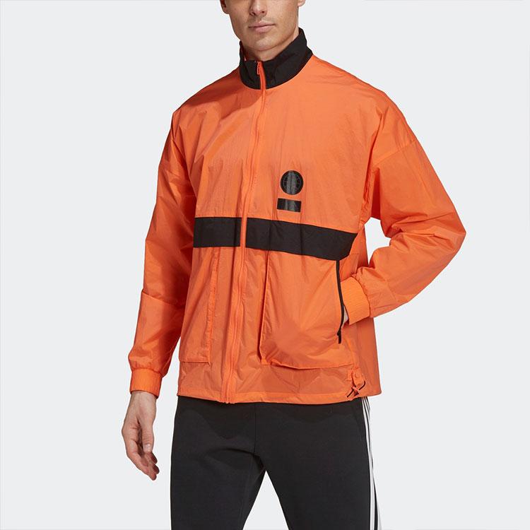 adidas Куртки Мужские Оранжевый Желтый Стойка Умеренный Другое GU1757