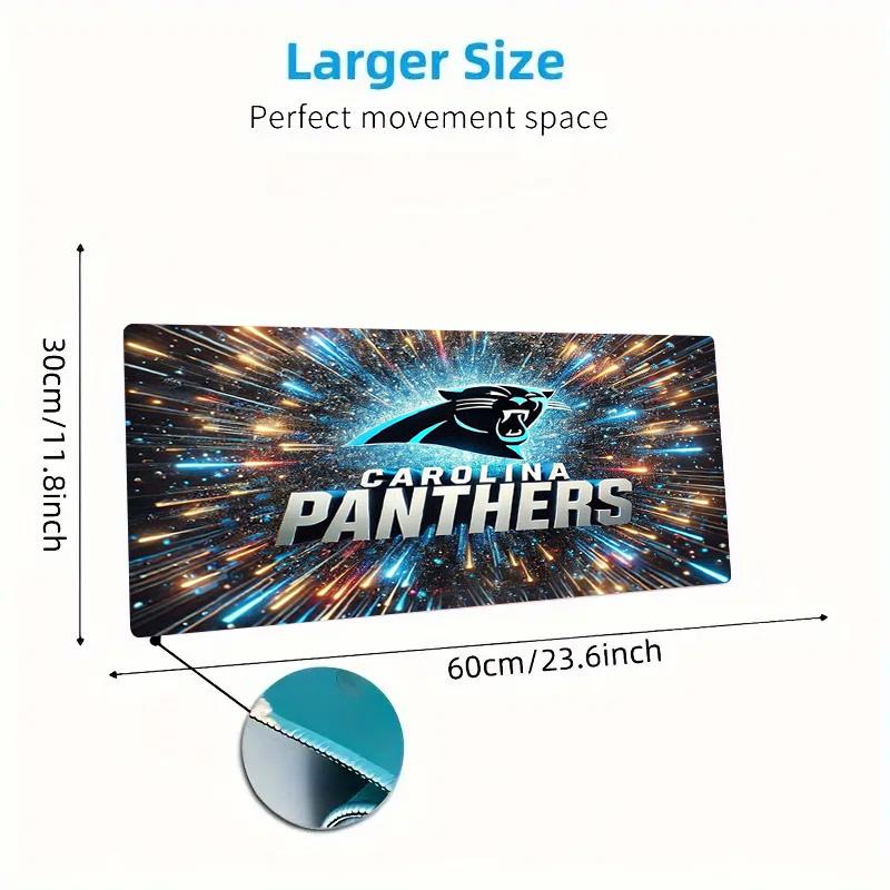Carolina Panthers Logo Color Mouse Pad Large Gaming Table Cushion Non-slip Laptop Tablet Big Mousepad XXL Mat Mini PC Playmat With Lock edge