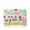 Busy Board for Toddlers Wooden Montessori Sensory Toys for Baby Manipulative Board Motor Skills Colorful
