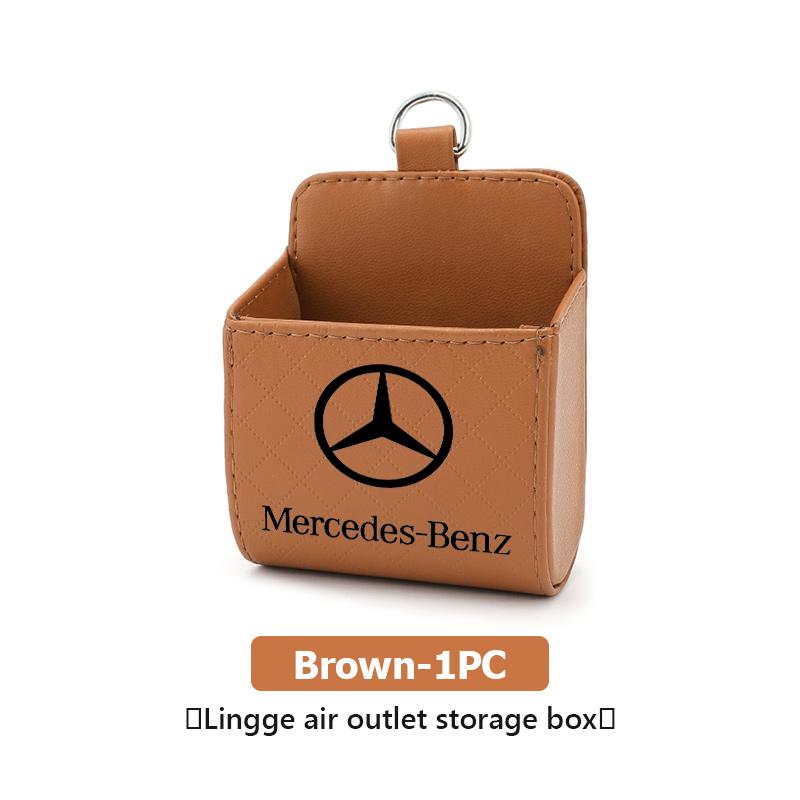 AABGX1 For Benz Car Air Outlet Hanging Organizer Mesh Bag Square Storage Box Accessories Exclusive AMG W124 W203 W204 SPRINTER V CLASS