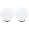 VidaXL 2x Lampe à LED sous Forme de Boule Sphérique Terrasse Éclairage Chemin 50657