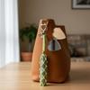 Wax Thread Net Pocket Lipstick Bag Keychain Mini Lipsalve Cover Key Ring  Bag Pedant