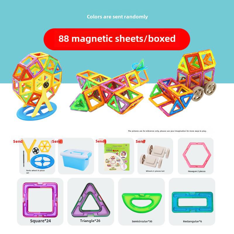 Educational Magnetic Building Blocks Puzzle for Kids - Boys & Girls