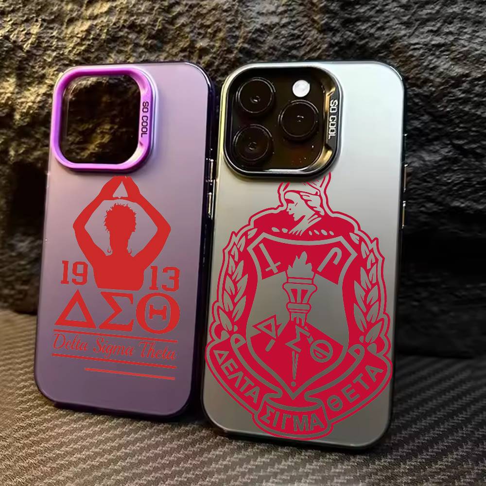 Чехол для телефона D-Delta S-Sigma Theta Для iPhone 17 16 15 14 13 12 11 Pro Max Plus Серебристый конфетный Матовый чехол