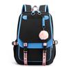 Large School Bags for Teenage Girls USB Port Canvas Schoolbag Student Book Bag Fashion Black Pink Teen School Backpack