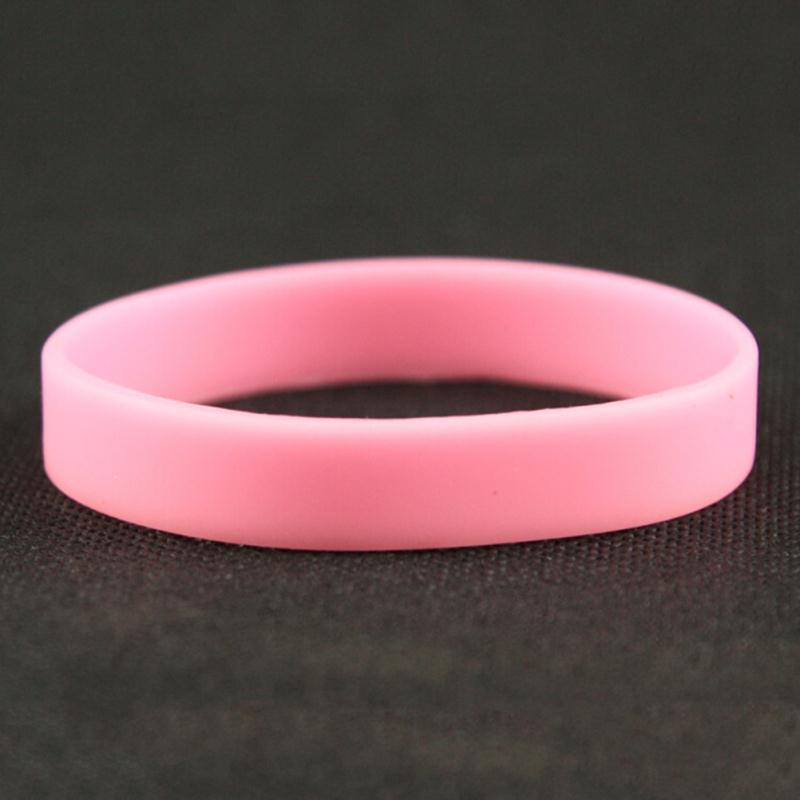 New Fashion Trendy Silicone Rubber Wristband Flexible Wrist Band Cuff Bracelet Bangle 1Pcs