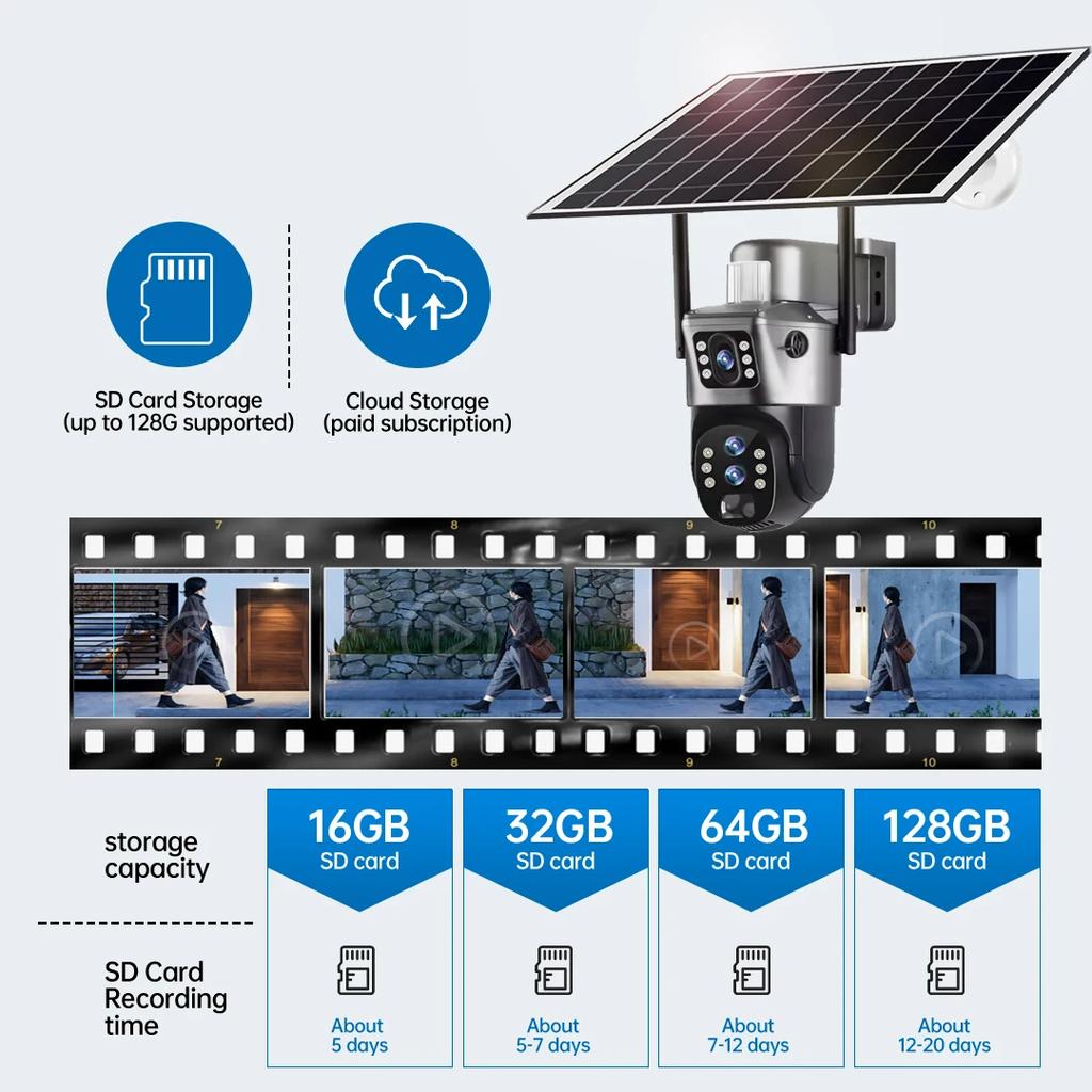 LS VISION 6K 12MP Solar Cameras 4G Sim Outdoor Three Lens 10x Zoom Surveillance IP Wireless CCTV AI Tracking Camara 360 Security Cam V380