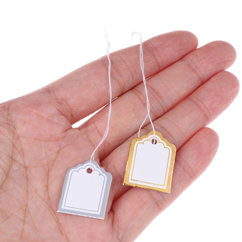 200 шт., этикетка с золотой каймой, шнурок для билетов, ювелирные изделия, ценники