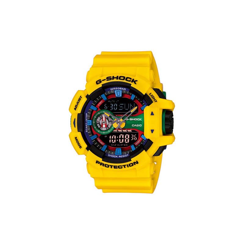 Casio Серия с двойным дисплеем LCD/стрелочным модный уличный крутой высококлассный классический стрелочный двойной дисплей циферблат спортивный водонепроницаемый кварцевый механизм GA-400-9A