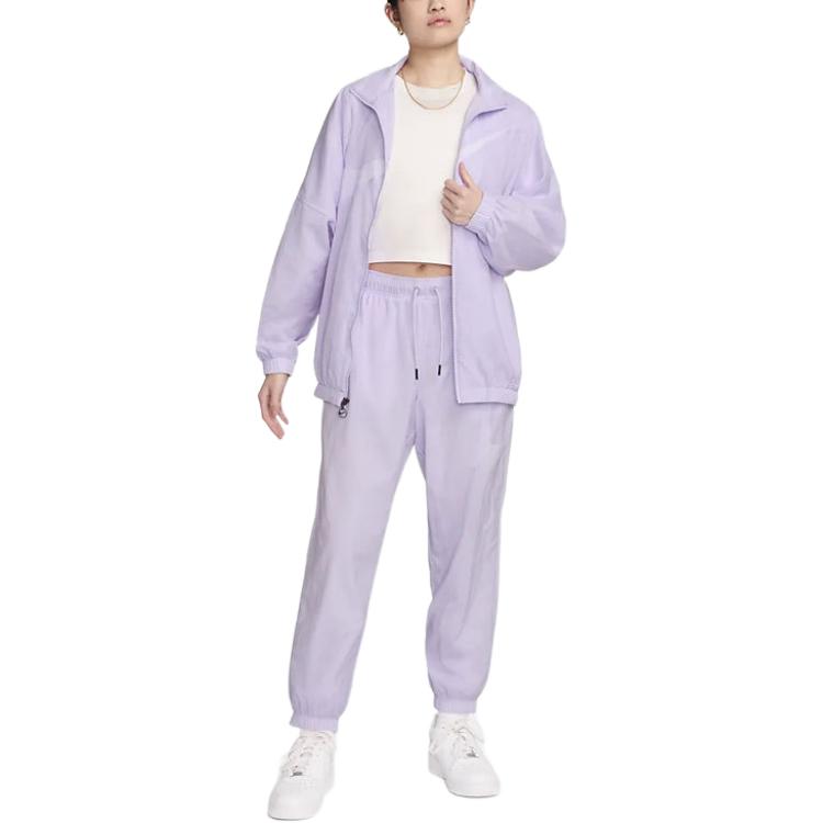 Nike Спортивная одежда Essential Logo Print Casual Woven Jacket Women Jackets Light-Purple DX5865-511