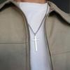 Men's Cross Necklace Big Chain Street Fashion Layered Tikita Cross Line