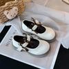 Girls' Leather Shoes 2025 Spring and Autumn New Cute Bow Pearl Princess Shoes Children's Performance Shoes Fashion Single Shoes Trend