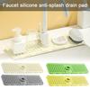 Silicone Drain Mat for Kitchen Sink Faucet Draining Mat Slope Design