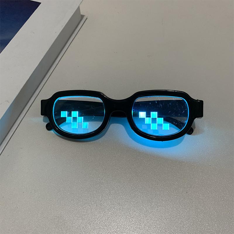 Смешные светящиеся светодиодные очки, светящиеся очки со спецэффектами, крутые аниме очки-вспышки, очки с ощущением технологии для вечеринки