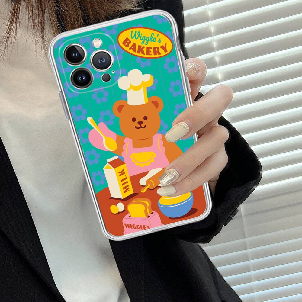 Мультяшный Милый W-Wiggle W-WiggleS Чехол для Телефона Для IPhone 17 16 15 14 13 11 12 Pro Max 16 Plus Прозрачный