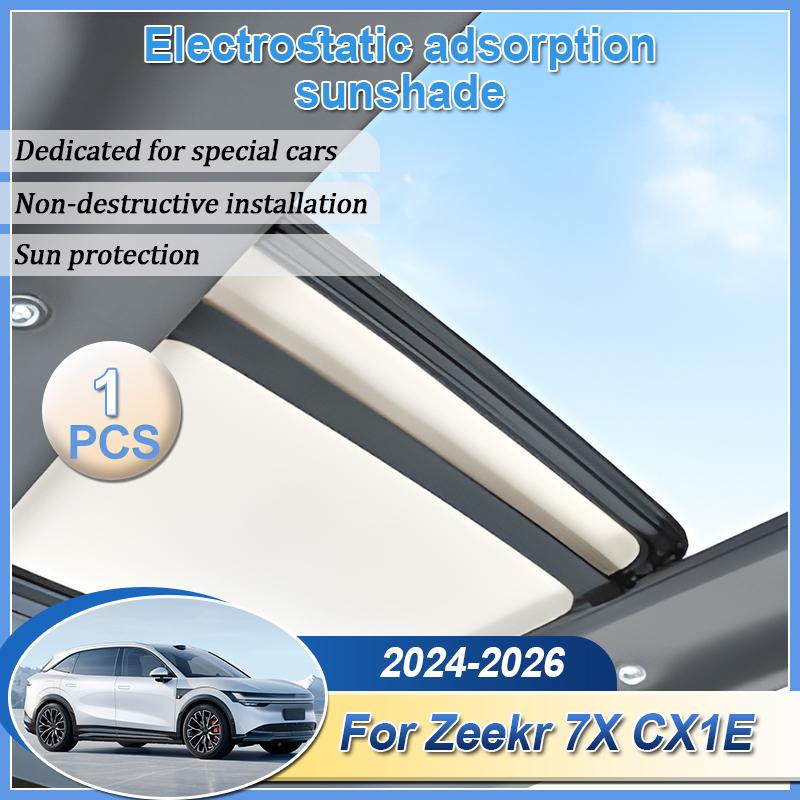 Для Zeekr 7X CX1E 2024 2025 2026 Автомобильный люк Солнцезащитная шторка Электростатическая адсорбция Наружная солнцезащитная шторка Аксессуар