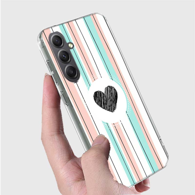 Rainbow Gradient Love Phone Case for Samsung A16 A26 A36 A56 A17 A37 A57 A07 A06 A02S A03 A04S A05S Galaxy Note 20 10 A50S A71 A
