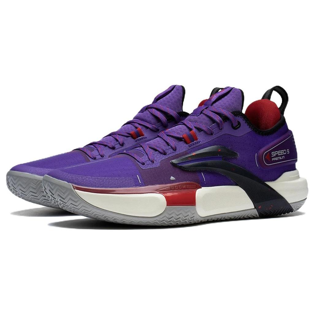 Li Ning Flash 9 Premium Shock Absorption Anti-Slip Durable Support Low-Top Basketball Shoes Men Sneaker Ultraviolet ABAS071-3