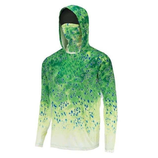 Fishing Suit Fly Fishing Luya Hoodie Summer Men's Long Sleeve Sunscreen Clothing Hood Mask Support Labeling