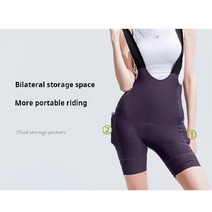 LAMEDA Women's Cycling Bib Shorts High Elastic Suture Cycling Clothes With Upf 50+ Protection Quick Drying Sports Shorts
