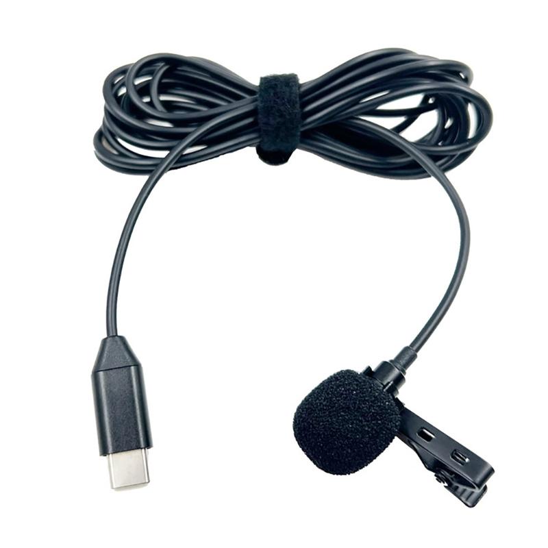 Внешний петличный микрофон Type C высокой чувствительности USB C петличный микрофон без искажений звука подходит для серии телефонов 15