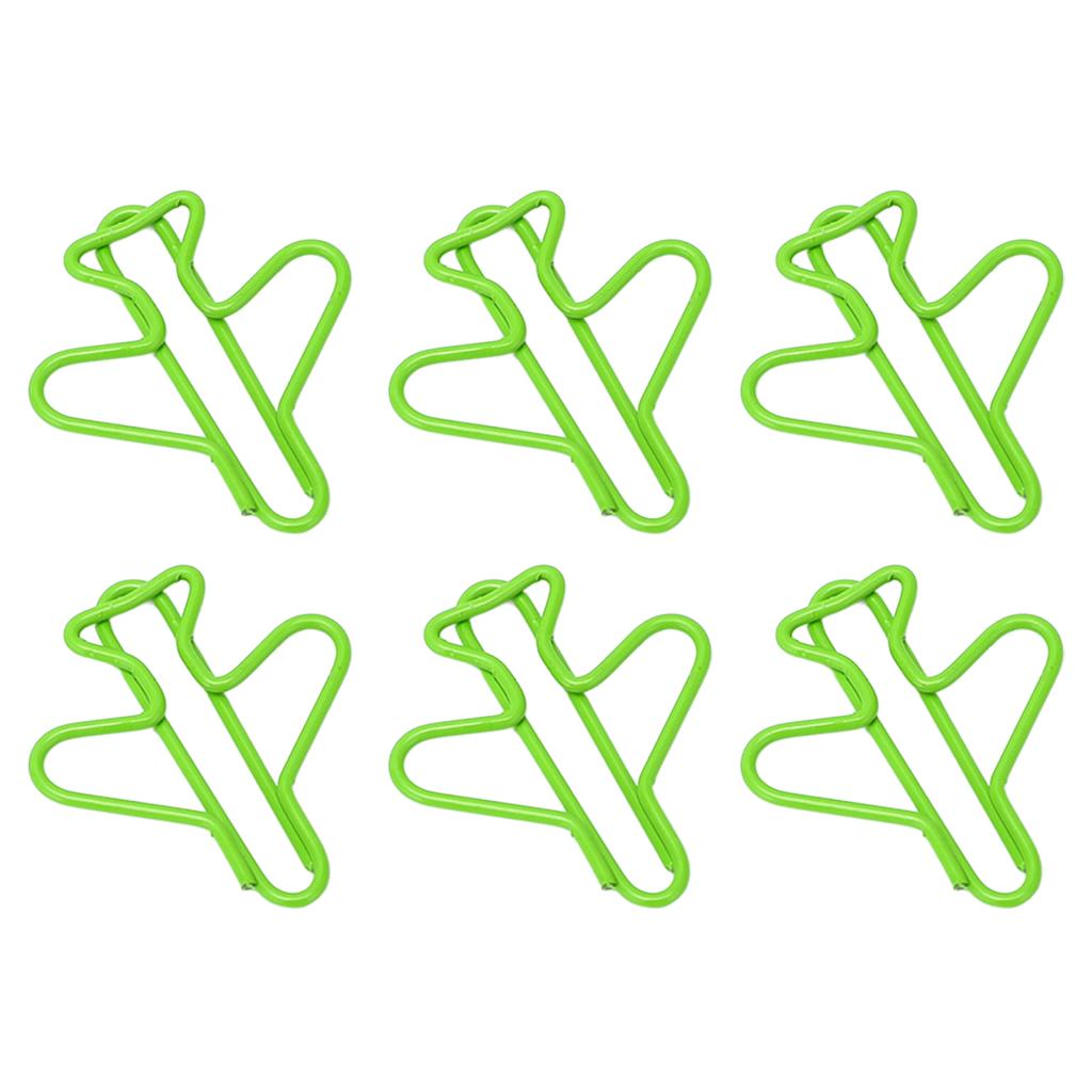 100Pcs Cute Paper Clips Plane Shape Design Covered Wire Bright Color Paperclips for Scrapbook Card Papercraft