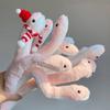 Cute Creative Snake Plush Toy Cartoon Small Pink Snake Soft Stuffed Doll Wristband Room Ornament  Year Mascot Decoration Gift
