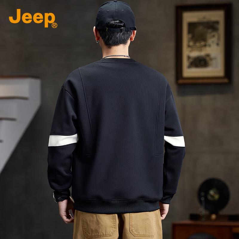 Jeep Men's 2025 Autumn Round Neck Pullover Sweatshirt