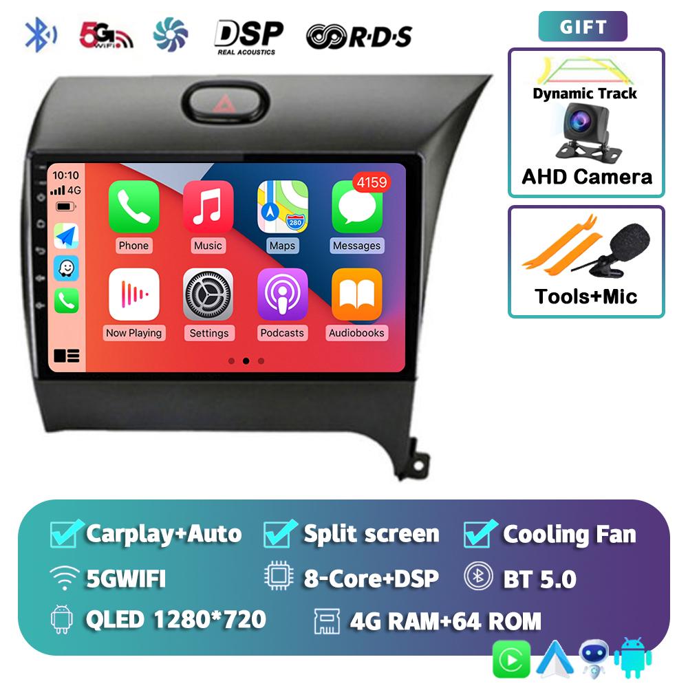 Android 14 Carplay Auto For Kia K3 Cerato Forte 2013-2017 RHD Car Radio Navigaion GPS Multimedia Video Player 2din DVD Head Unit