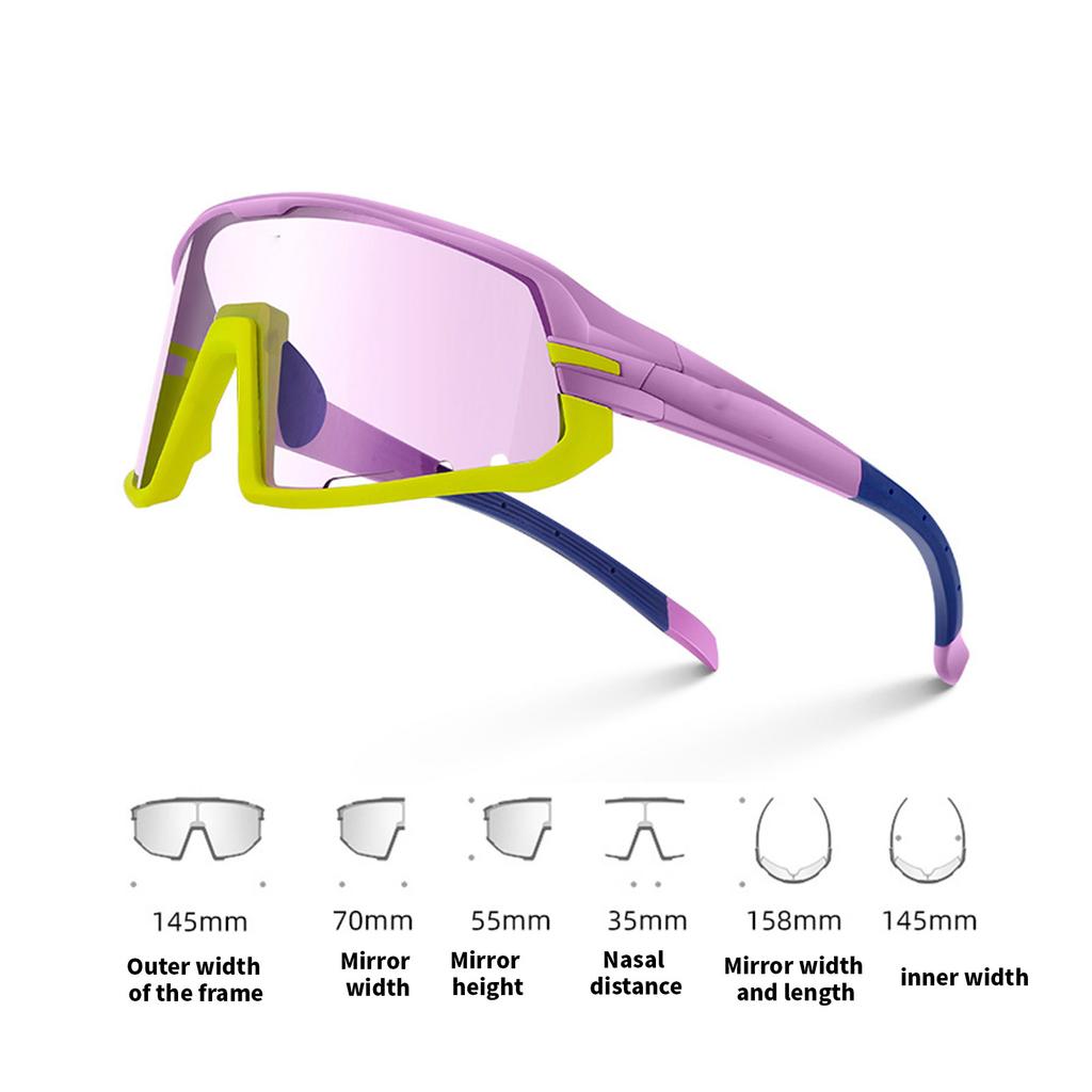 Фотохромные очки для велоспорта Солнцезащитные очки Спорт на открытом воздухе Велосипедные очки Ветрозащитные очки для женщин и мужчин