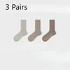 3 Pairs of  Female Autumn and Winter Pure Cotton Moon Son Boneless Long Tube Pile Socks