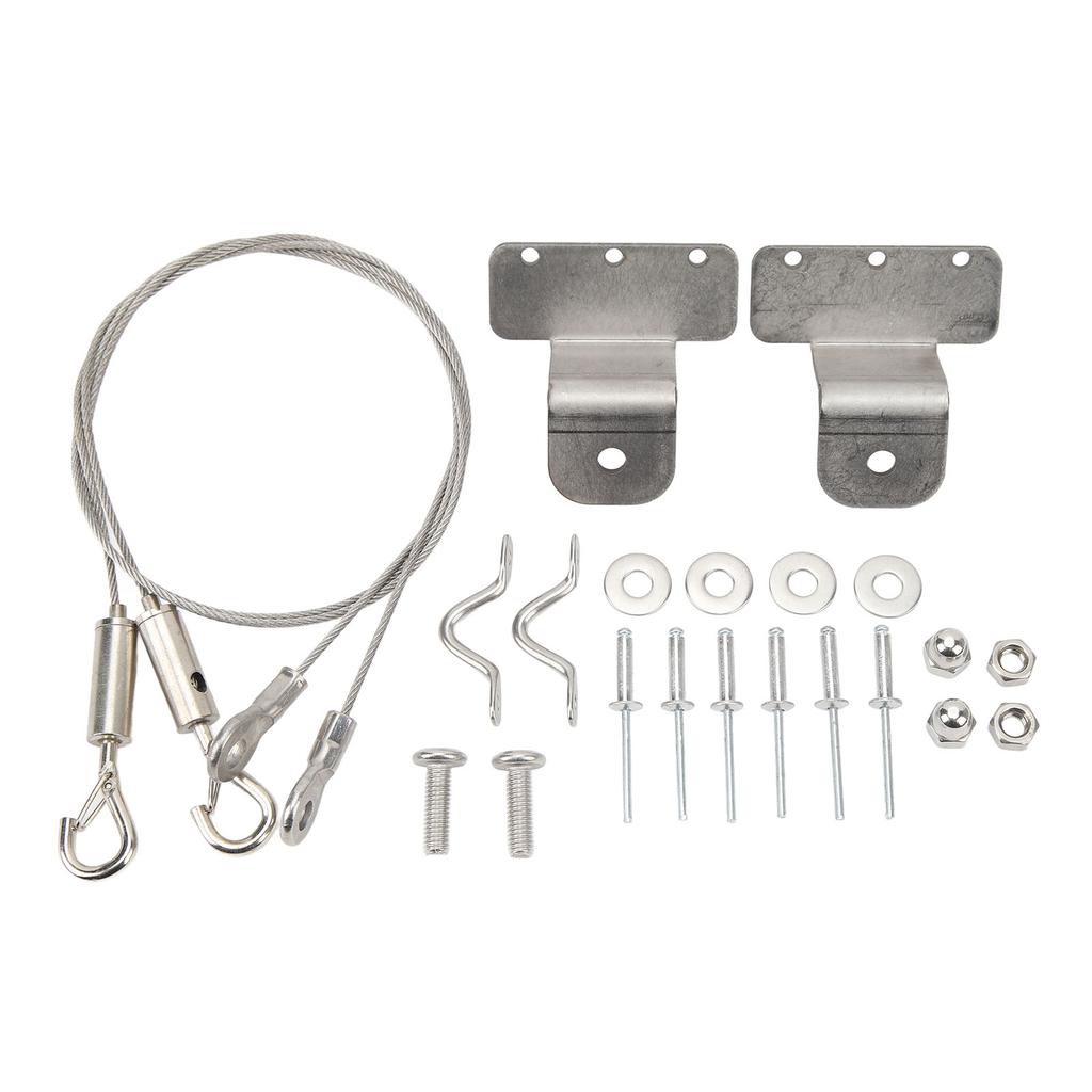 2 Pcs Hatch Latch Door Lanyard Cable Adjustable 304 Stainless Steel Wire Rope Sling Cable for RV Yacht