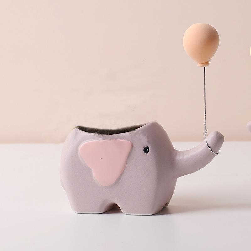 Творческие Ins цветочный горшок в форме цветка керамический цветочный горшок мультяшный слон динозавр суккулентный цветочный горшок милое украшение для дома