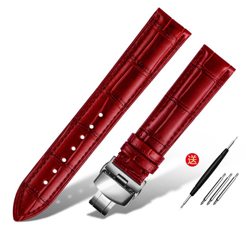 Браслет из натуральной кожи 16 мм, 18 мм, 20 мм, 22 мм, ремешок для часов ro-lex tissot, бамбуковый синий зеленый ремешок для наручных часов