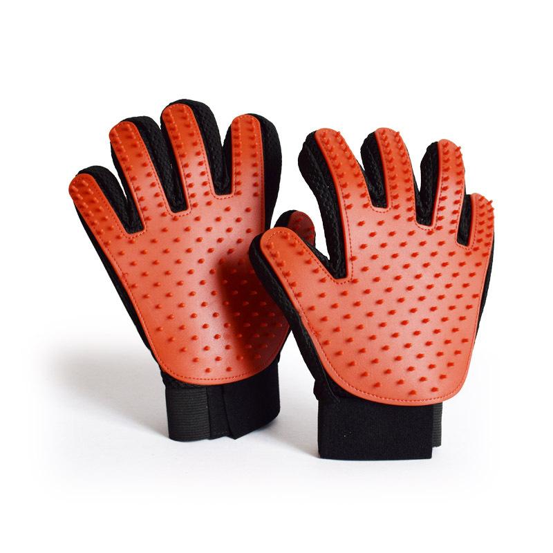 Pet Grooming Glove Soft Pet Hair Remover Gentle Deshedding Brush Glove Deshedding Tool for Cats Dogs Hair Remover Mitt Artifact