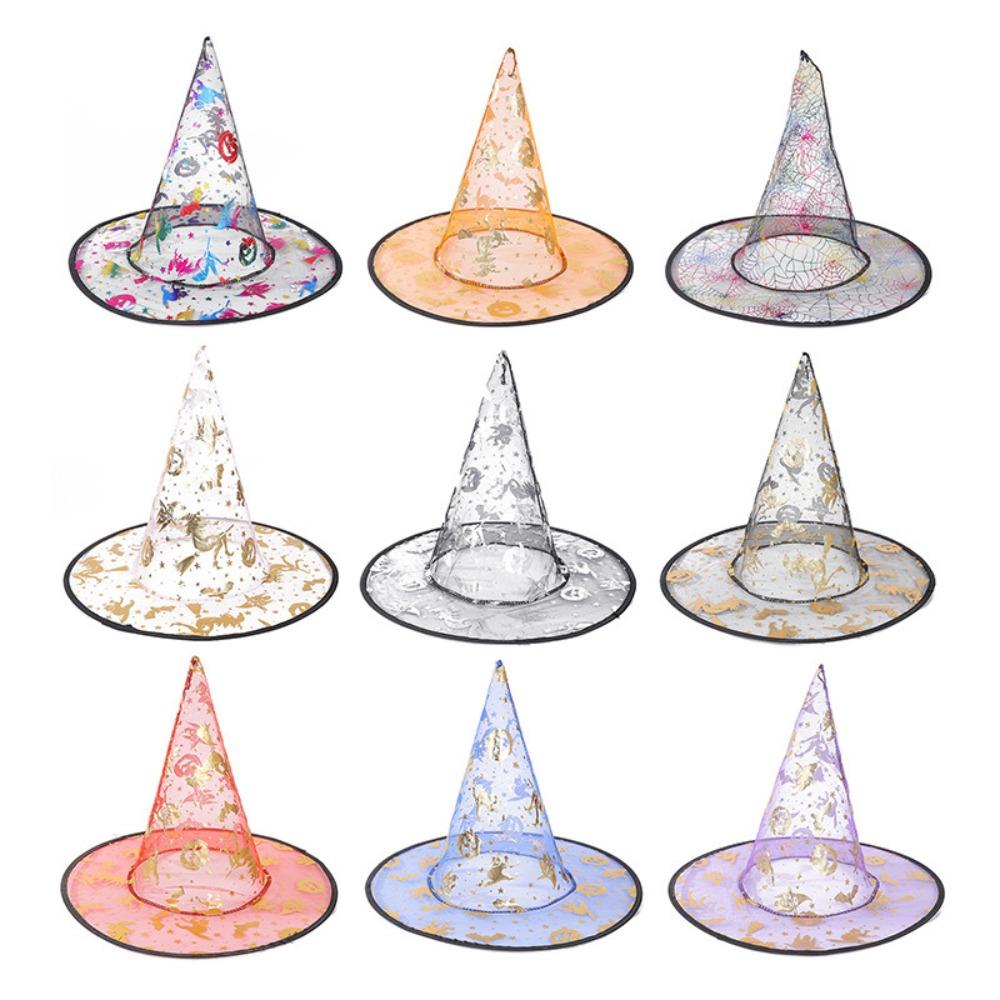 Hot Sale Gauze Halloween Ball Hat Parties Dress Up Cosplay Prop Headwear Costume Props Funny Costume Cap Gift