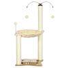 Cat Tree, with Scratching Posts, Hammock, Toy Ball - Beige