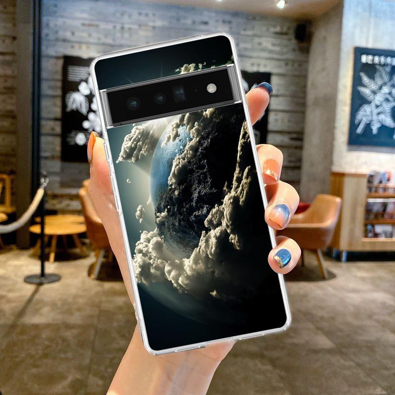 Чехол для телефона "Звезды Земли Космос" для Google Pixel 9 8 7 6 Pro XL 8A 7A 6A 5 4 5A 4A 3A XL 5G мягкий Силиконовый Прозрачный ТПУ Чехол