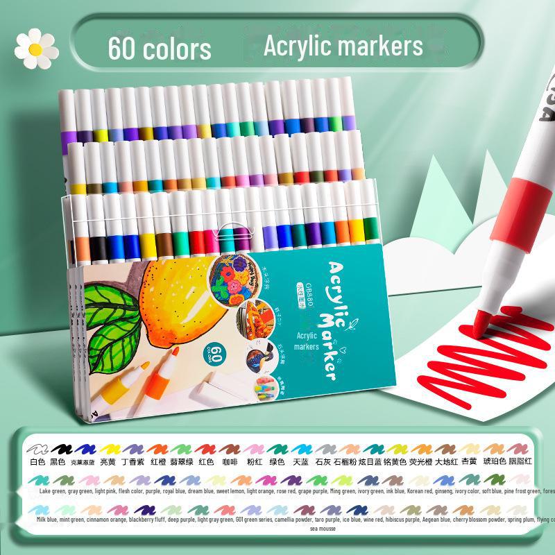 Двухсторонний акриловый маркер и акварельная ручка для детей и студентов: Штабелируемый, непрозрачный для искусства и живописи