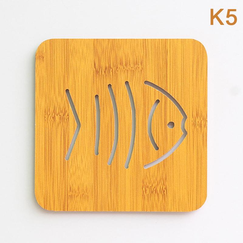 Полая деревянная подставка под стакан для кухонной посуды изоляционные коврики утолщенные противоожоговые противоскользящие коврики для сковороды, миски и тарелок