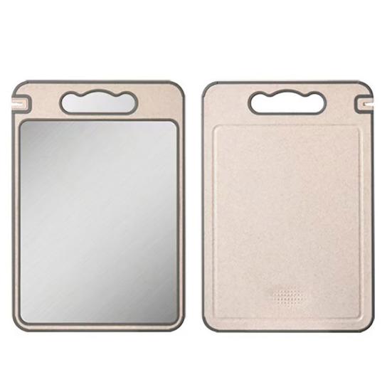 Двусторонняя разделочная доска с ручкой Разделочная доска из нержавеющей стали для мяса