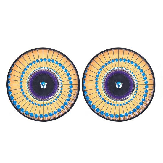 2/3 шт. Анимированный зоотропный слипмат 12 дюймов Оптическая иллюзия Мати для проигрывателя Анимированный виниловый слипмат с эффектом движения зоотропа Кинетическая визуальная пластинка