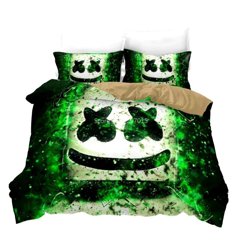 Marshmello Chris Comstock Doctom 3d Bedding Set Printed Duvet Cover Set Pillowcase Twin Full Queen King Bed Linen Set Bedclothes