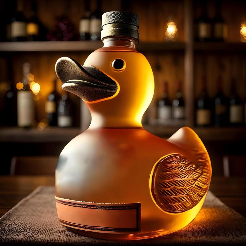Duck Decanter Statue Wine Bottle Duck Statue Decanter Decoration for Men Women Whiskey Lovers Family Cabinet Display Storage